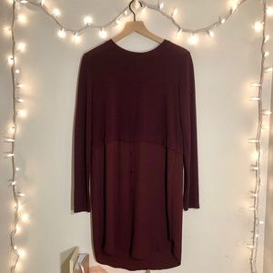 Maroon long-sleeved dress✨